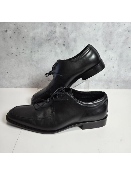 Joseph Abboud Mens Black Leather Lace-Up Split Toe Dress Shoes Size 9D main image 4